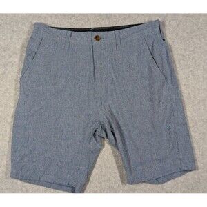 VISSLA Shorts Men Size‎ 30 Heathered Blue Chino 8" Inseam Casual Stretch Preppy